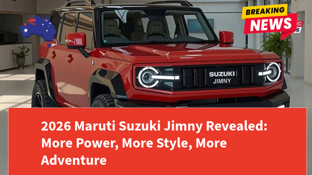 2026 Maruti Suzuki Jimny Revealed: More Power, More Style, More Adventure