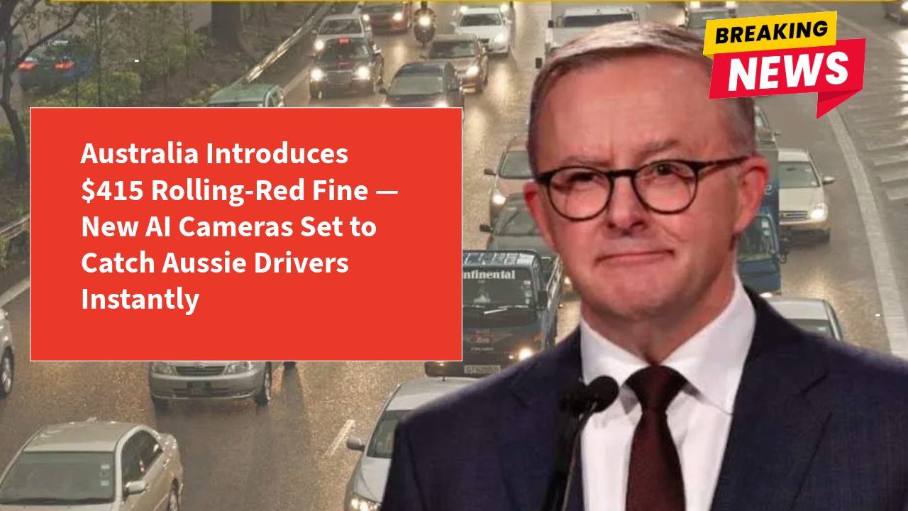 Australia Introduces $415 Rolling-Red Fine — New AI Cameras Set to Catch Aussie Drivers Instantly