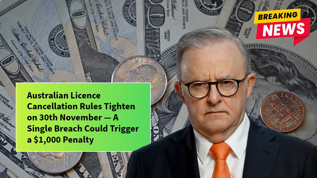 Australian Licence Cancellation Rules Tighten on 30th November — A Single Breach Could Trigger a $1,000 Penalty