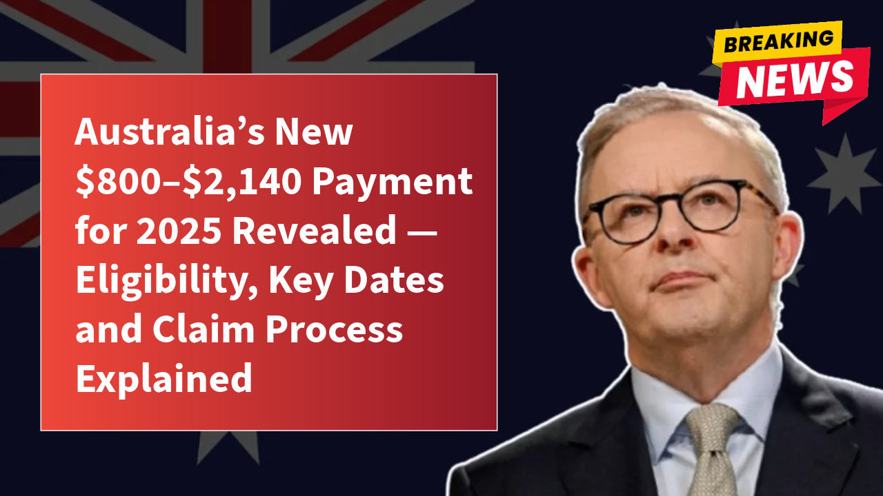 Australia’s New $800–$2,140 Payment for 2025 Revealed — Eligibility, Key Dates and Claim Process Explained