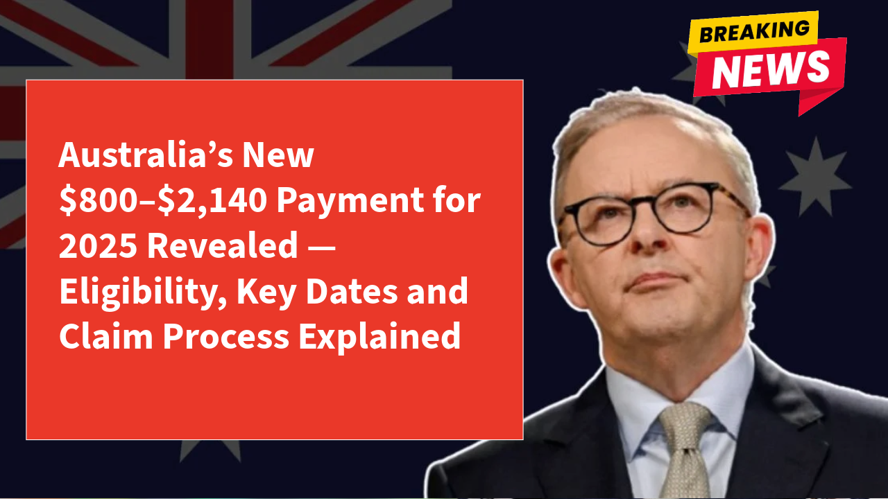 Australia’s New $800–$2,140 Payment for 2025 Revealed — Eligibility, Key Dates and Claim Process Explained