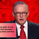 Australia’s New $800–$2,140 Payment for 2025 Revealed — Eligibility, Key Dates and How to Claim