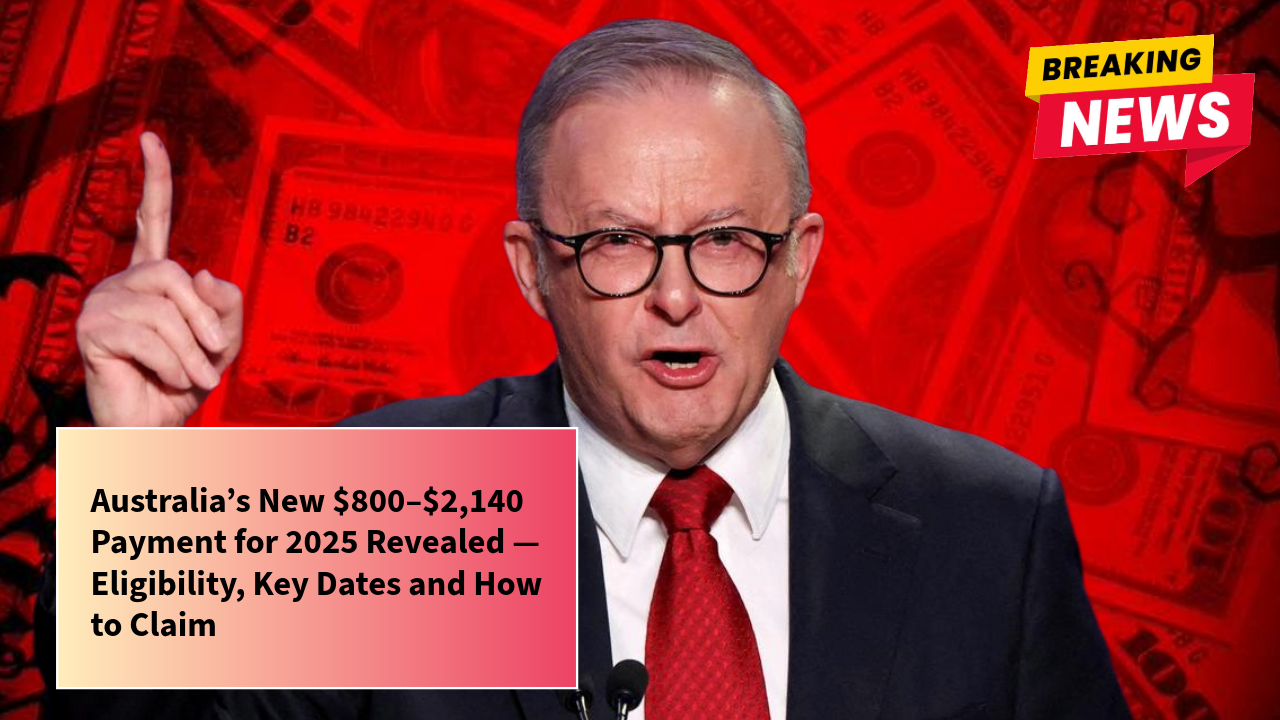 Australia’s New $800–$2,140 Payment for 2025 Revealed — Eligibility, Key Dates and How to Claim