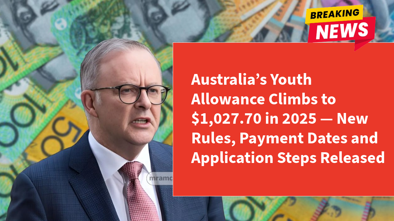 Australia’s Youth Allowance Climbs to $1,027.70 in 2025 — New Rules, Payment Dates and Application Steps Released