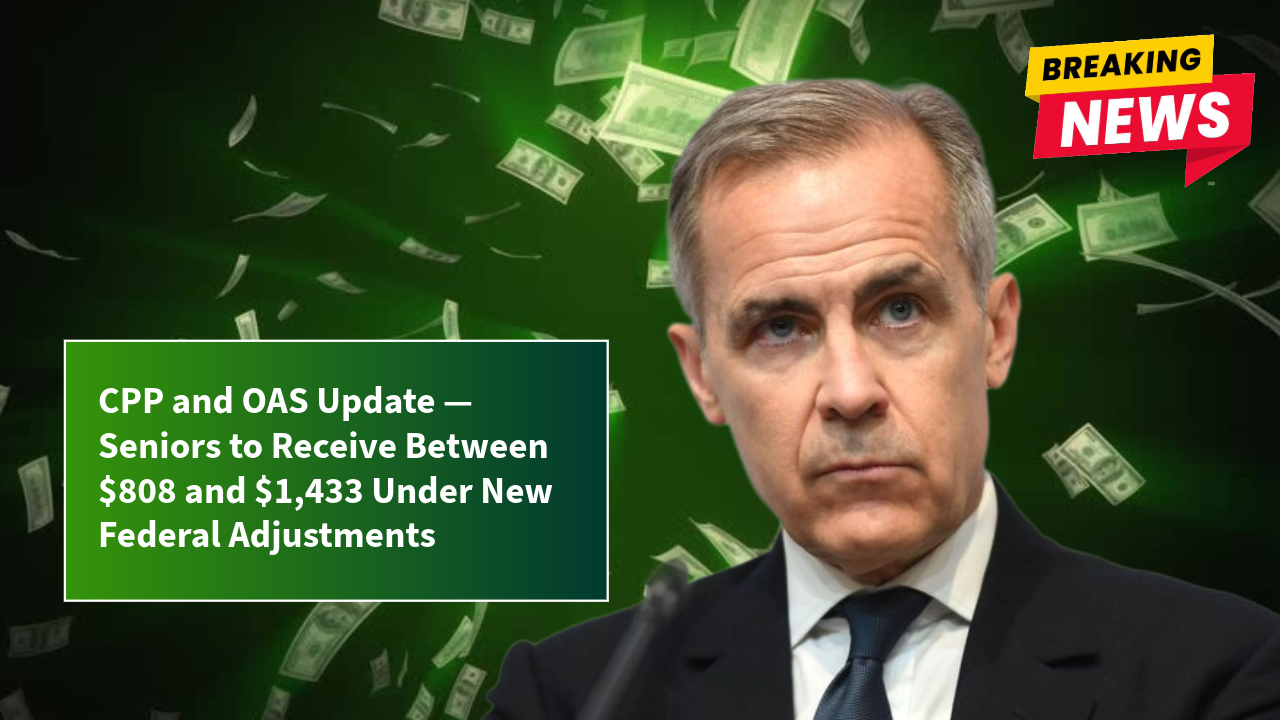 CPP and OAS Update — Seniors to Receive Between $808 and $1,433 Under New Federal Adjustments