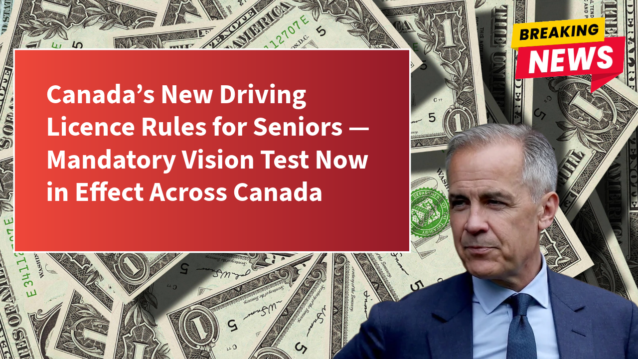 Canada’s New Driving Licence Rules for Seniors — Mandatory Vision Test Now in Effect Across Canada