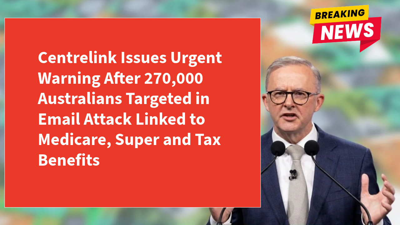 Centrelink Issues Urgent Warning After 270,000 Australians Targeted in Email Attack Linked to Medicare, Super and Tax Benefits