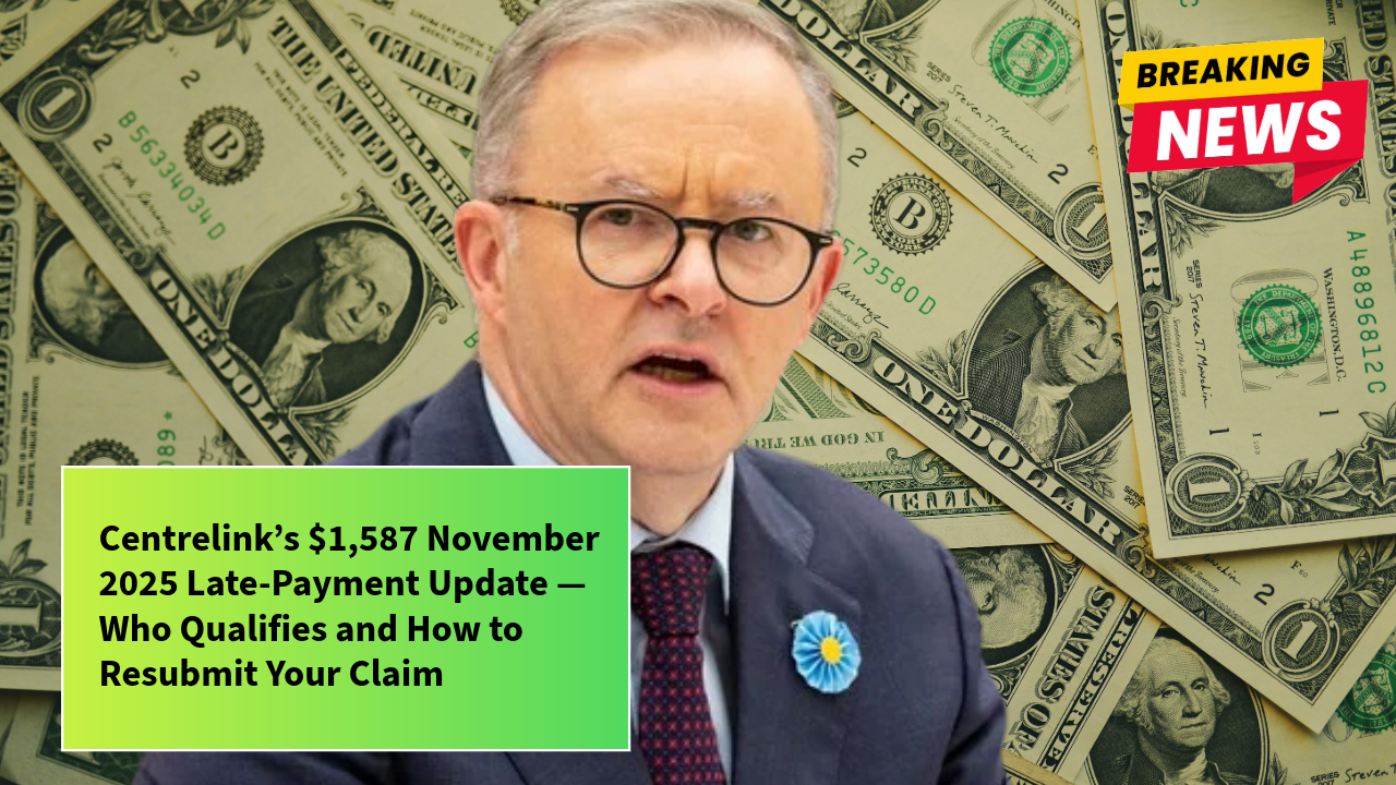 Centrelink’s $1,587 November 2025 Late-Payment Update — Who Qualifies and How to Resubmit Your Claim