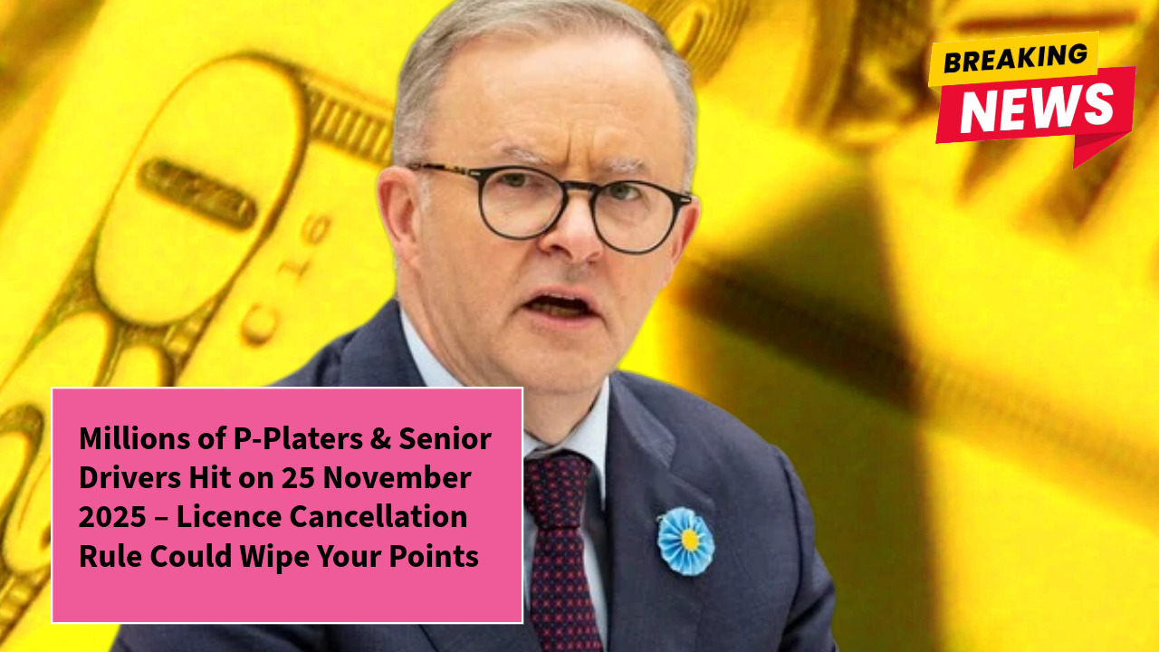 Millions of P-Platers &amp; Senior Drivers Hit on 25 November 2025 – Licence Cancellation Rule Could Wipe Your Points