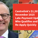 Centrelink’s $1,587 November 2025 Late-Payment Update — Who Qualifies and How to Re-Apply Quickly